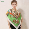135*135cm custom digital print 100% silk square scarf