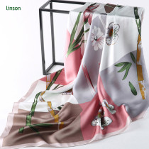 Bamboo printing pattern or by your own design silk scarf