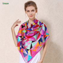 Oem 145*145 12mm digital custom printing silk scarf for fashion lady