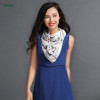 Your design white 135*135cm fashion office women custom printing satin scarf
