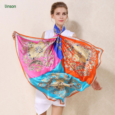 Dubai style design digital printing customized silk scarf