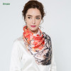 Beautiful and fashionable printing twill silk square scarves 120*120 for office ladies