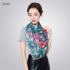 Chinese factory high quality customized digital printed 100% silk female scarves