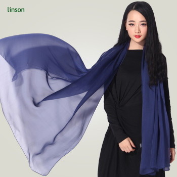 100% Silk China Wholesale Newest Fashion Chiffon Scarves 2017 For Ladies