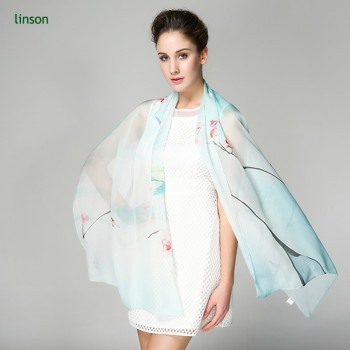 2017 Hot Fashion Silk Scarf Custom Design Silk Chiffon Scarf Shawl Ladies China