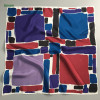 Tokyo style young women small square silk printing satin scarf