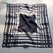 Stripe printing satin young office women small square silk scarf
