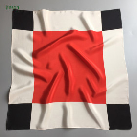 Japan style red printing square scarf on website