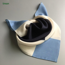 Small printing custom design silk scarf for office women