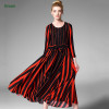 Red and black heavy silk fabric for women dress