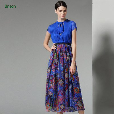 Wholesale high quality custom design digital print silk chiffon fabric for women dress