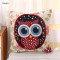 Factory Direct Sale High Quality Embroidery Owl Design Cotton Linen Throw Pillow Cushion Cover