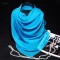 Fashion design solid color plain silk satin scarf