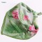 Fashion luxury 100% silk scarf digital printed crepe satin square scarf