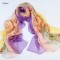 Fashion new design plain printed long style elegant lady scarf silk chiffon scarf