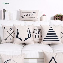 Wholesale European style black and white simple sofa chair cotton cushion cover decoration