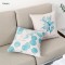 Factory direct high quality green plant digital printed cotton linen cushion cover
