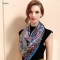 Custom luxury fashion lady 100% silk digital printed shawl satin scarf