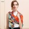 Custom luxury fashion lady 100% silk digital printed shawl satin scarf