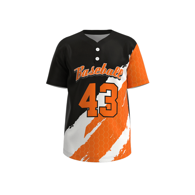Custom Baseball jersey two buttons | Baseball shirts with two buttons Wholesale full sublimated baseball jersey