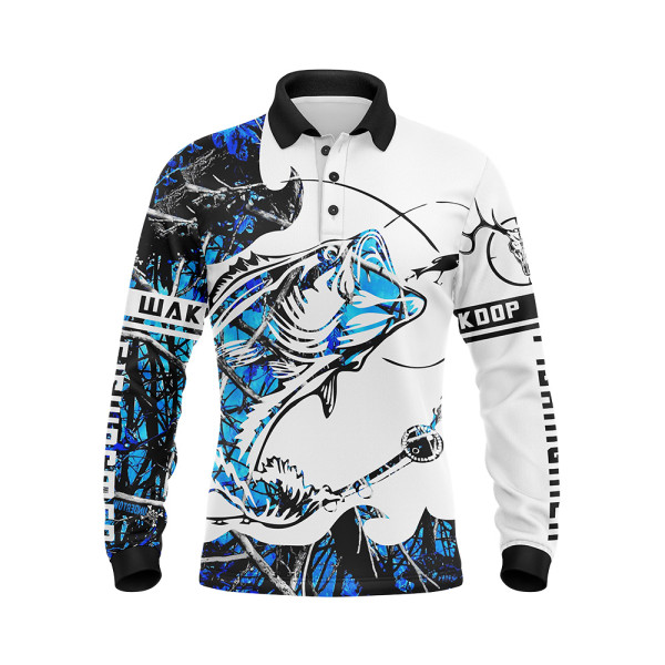 Long Sleeve Fishing Jersey custom Sublimation Printing Fishing Jerseys