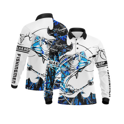 Long Sleeve Fishing Jersey custom Sublimation Printing Fishing Jerseys