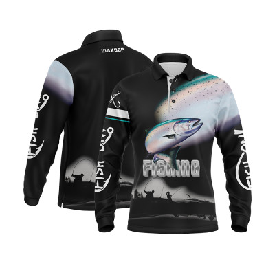 Hot Selling High Quality 100%polyester Breathable Fishing Jersey Custom  Design Long Sleeve Fishing jerseys