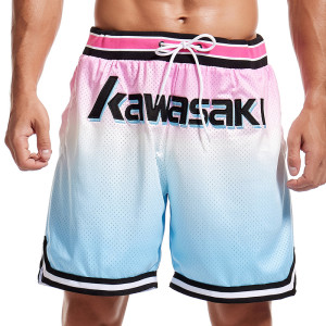 Kawasaki Lasted Design Fitness Shorts Loose Mesh Shorts  Basketball mesh shorts wholesale