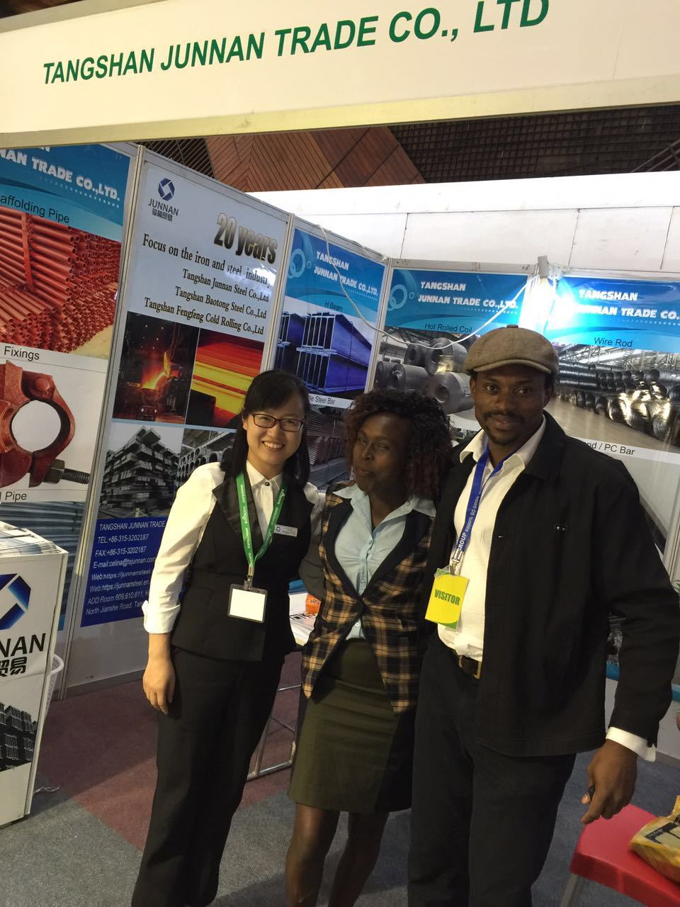 Tangshan Junnan Trade Co., Ltd au Kenya, salon du fer et de l'acier