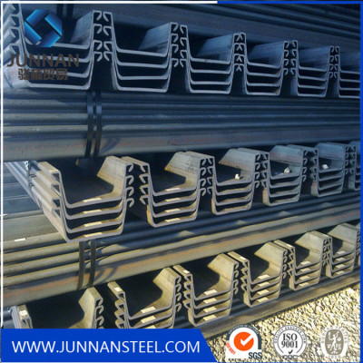 high quality U type hot rolled steel sheet pile retaining walls
