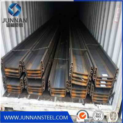 Tangshan supply retaining wall u shape steel sheet pile size