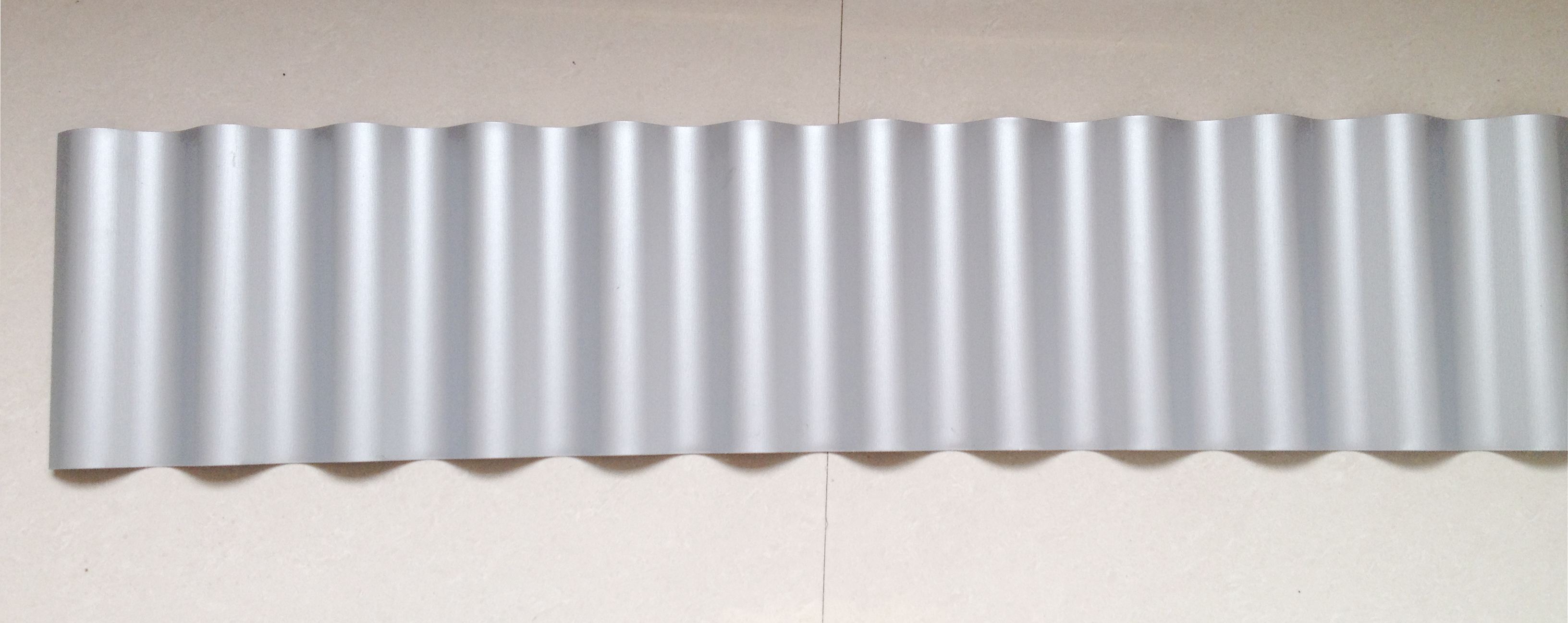 corrugated steel backsplash