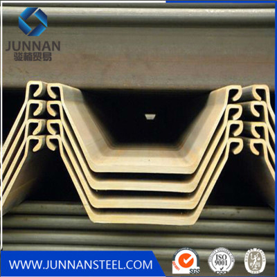 10.5mm thick U type used steel sheet pile Q390bz