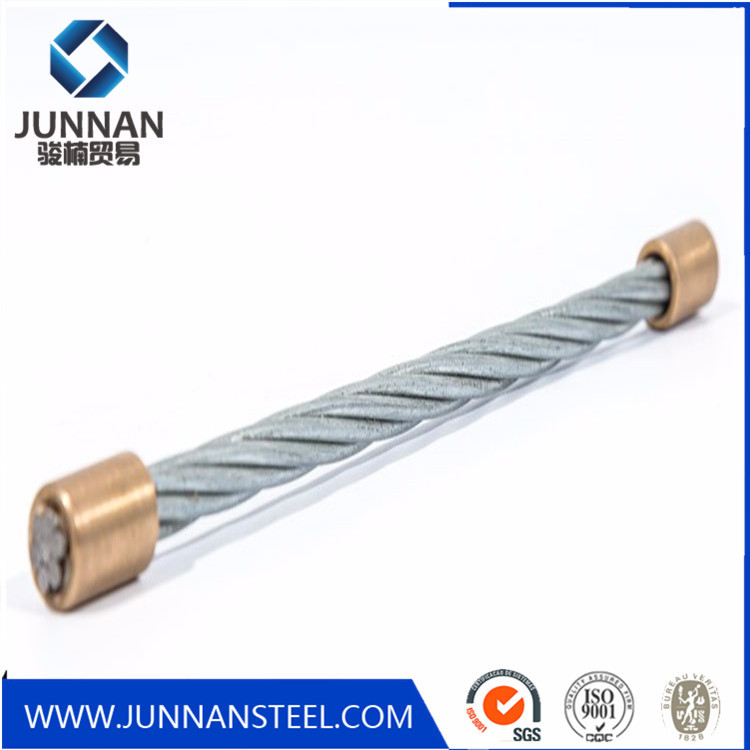 Close up of PC steel strand coil showing manufacturing quality and finish
