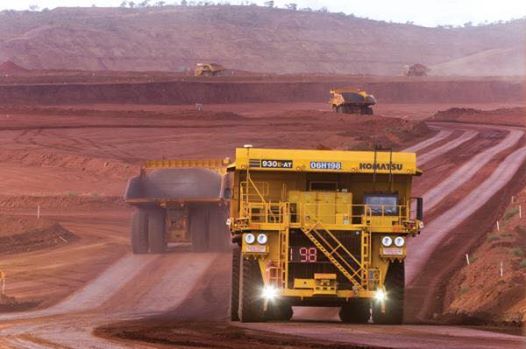 Rio Tinto Iron Ore Mines in Australia are Transported by Unmanned Trucks