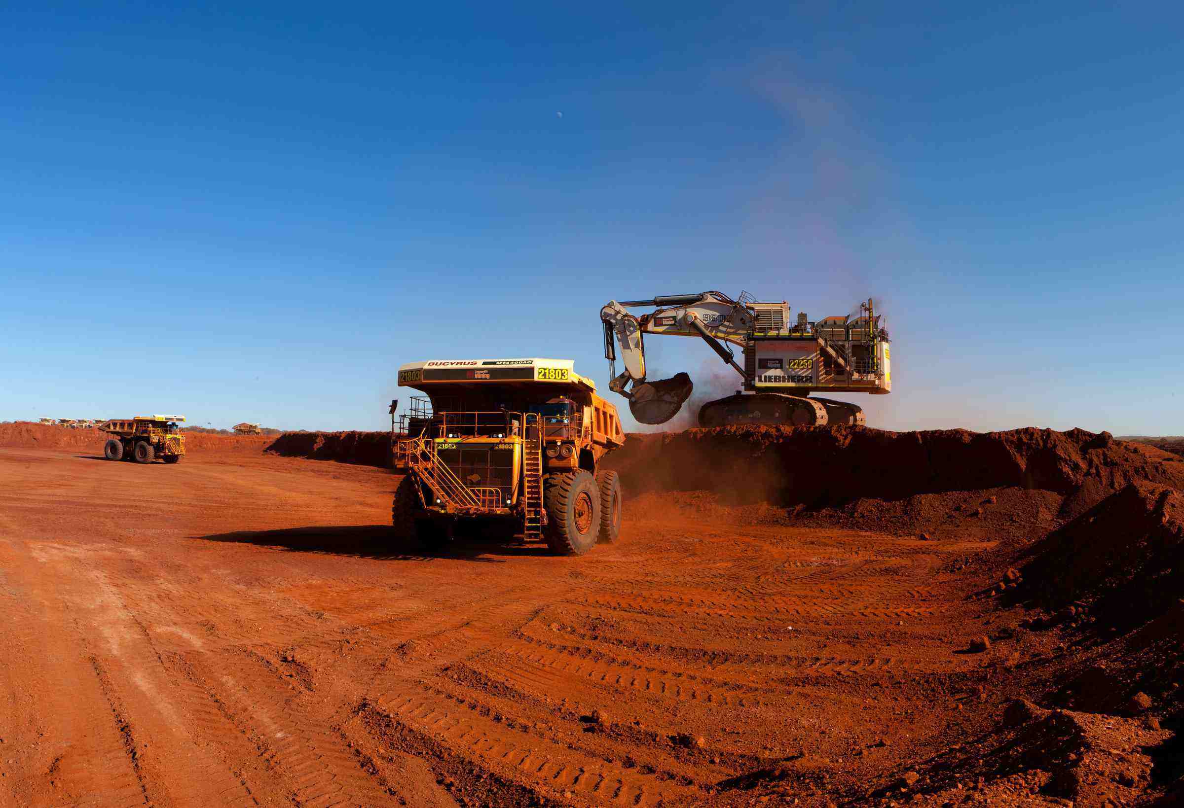 Australia's three major mining companies announced first-quarter production performance