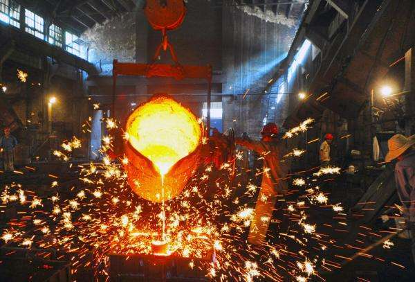 April World Steel Association statistics national crude steel output of 156.7 million tons