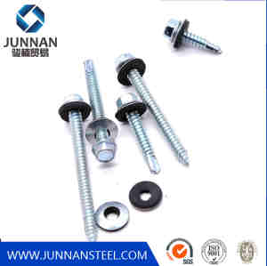 Building Roofing Tek Screws With Rubber Washers Tornillos Hexagonal Hex Head Self Drilling Screws