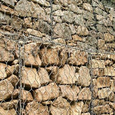 Galvanized gabion box reinforced stone cage cage park greening bingge net plastic coated gabion basket