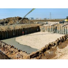 Steel sheet pile walls are constructed by driving steel sheets into a slope or excavation.