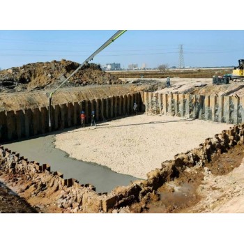 Steel sheet pile walls are constructed by driving steel sheets into a slope or excavation.