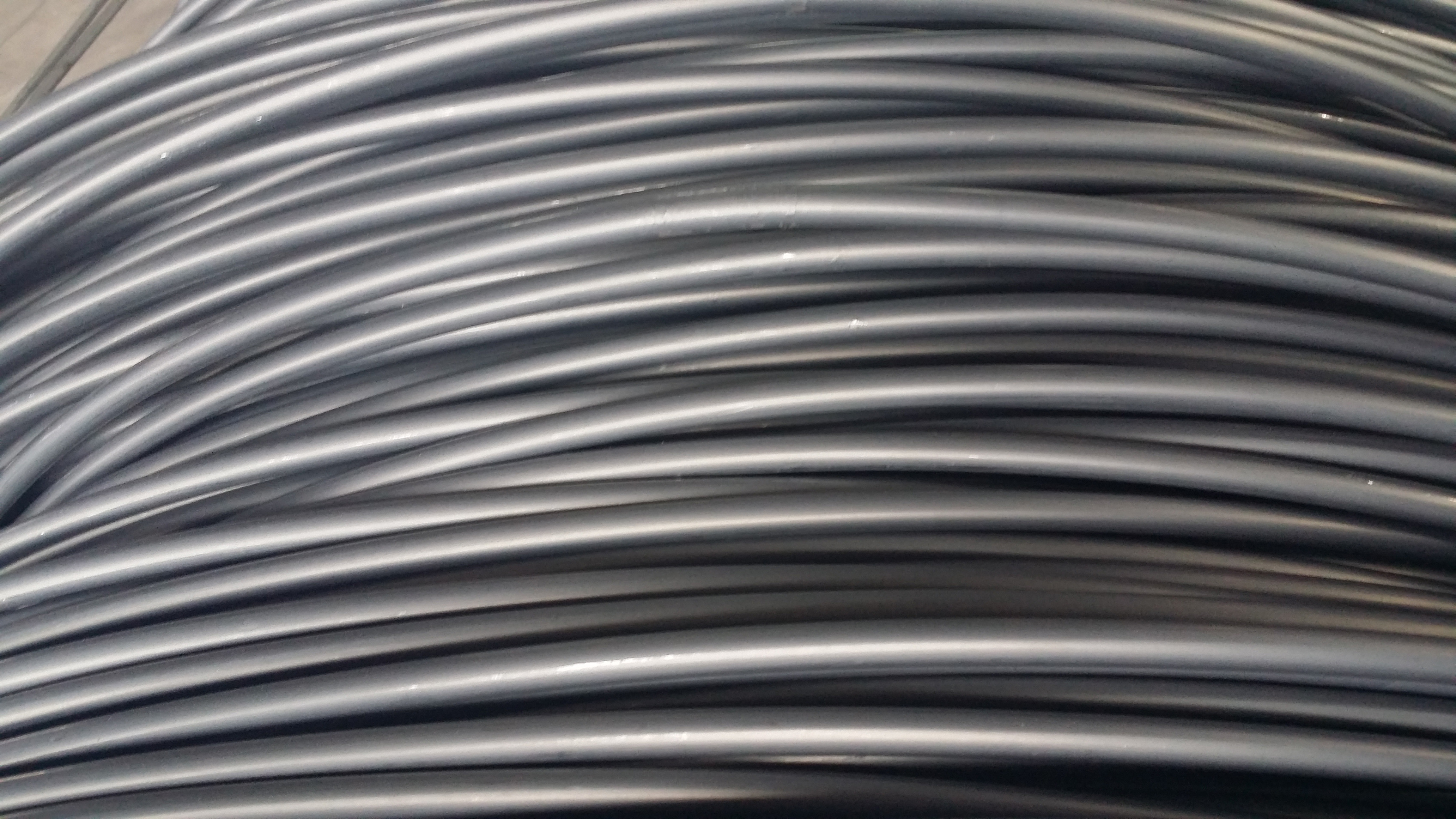 Interior of a steel factory where wire rod coils are processed