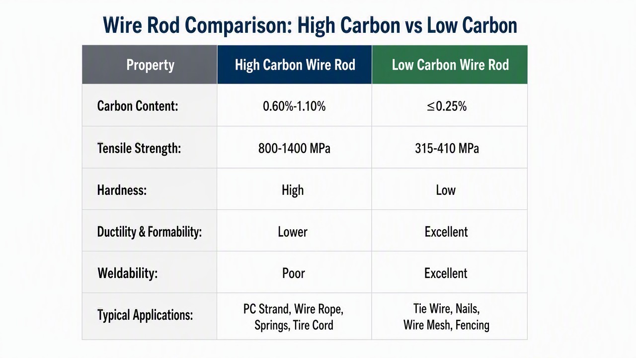 Low Carbon vs High Carbon Wire Rod: How to Choose for Your Drawing Line