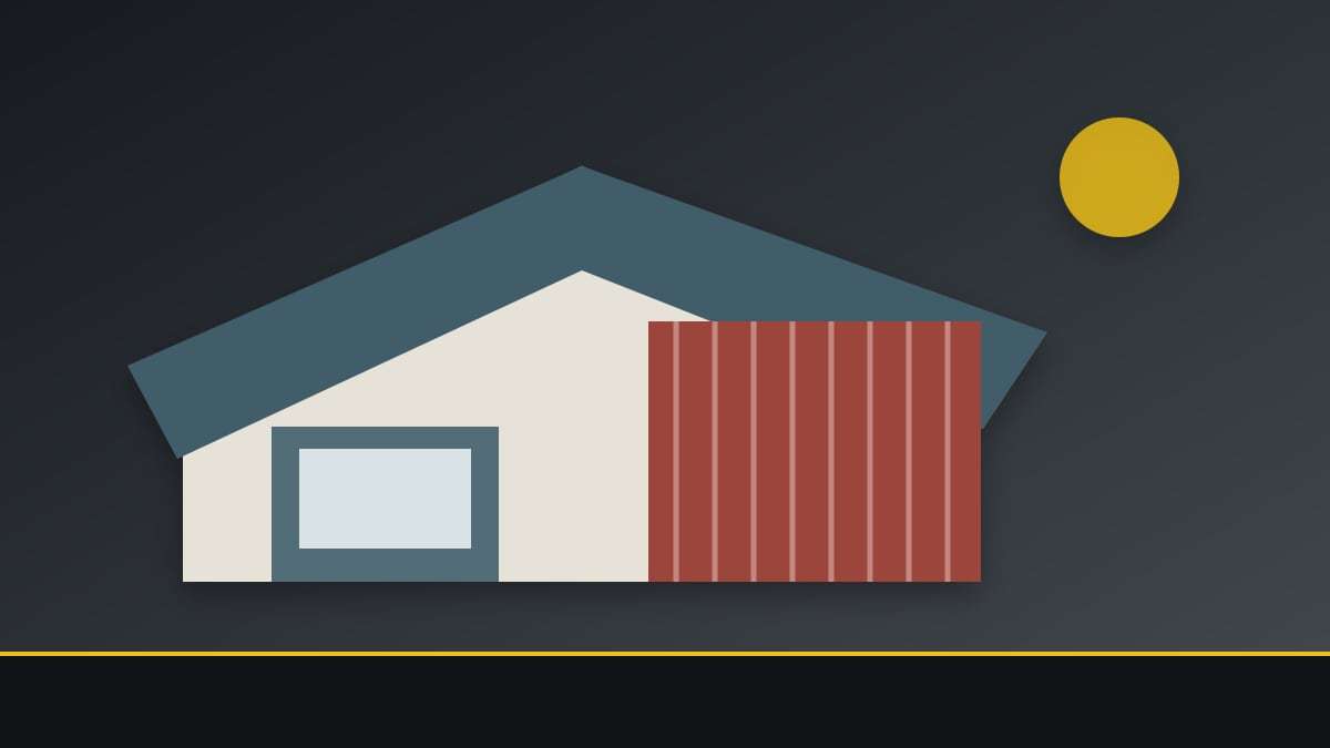 Conceptual PPGI roofing and wall panel color coordination on a generic building