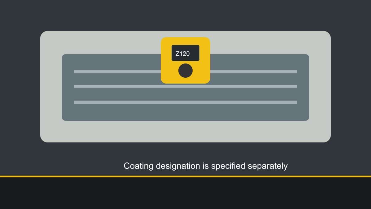 Conceptual measurement of galvanized coating designation on steel coil