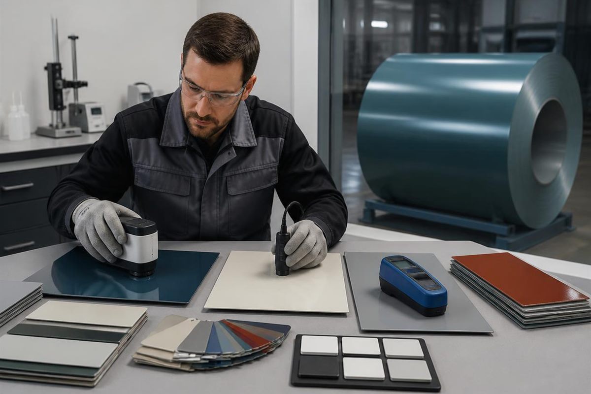 Generic quality inspection of PPGI color difference, dry-film thickness and gloss