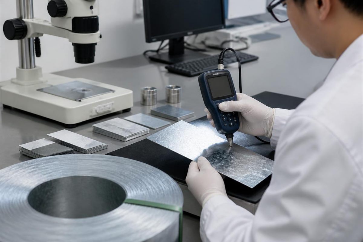 Generic laboratory inspection of galvanized steel coating thickness and surface quality