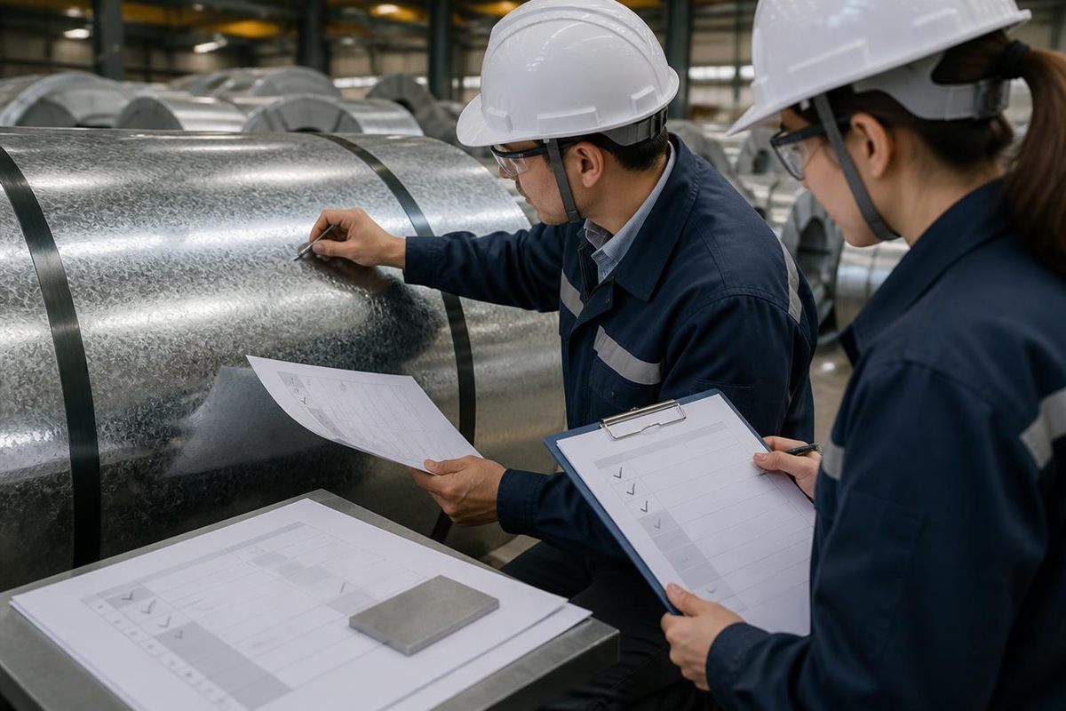 Generic procurement review of galvanized steel coil, certificate and purchase specification