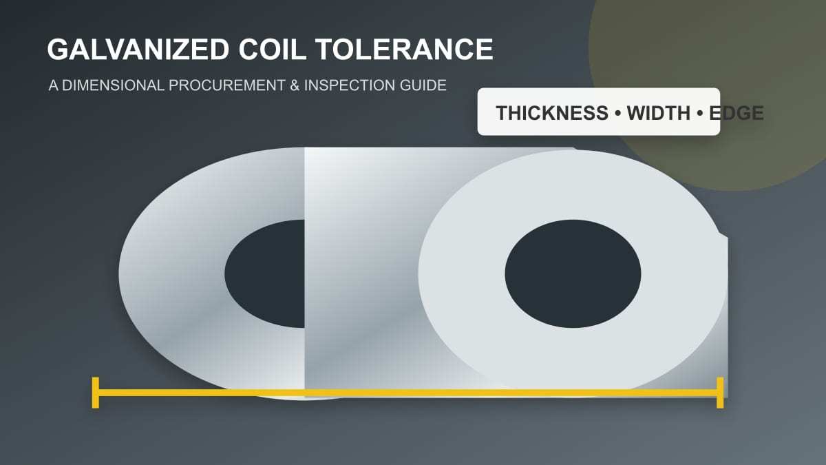 Galvanized Steel Coil Thickness, Width and Tolerance Guide