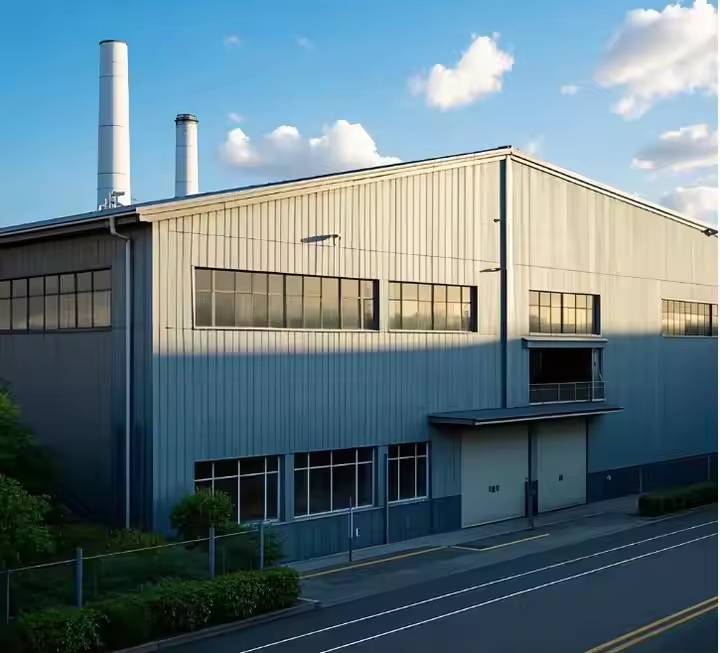 Galvanized prefabricated steel workshop for industrial manufacturing